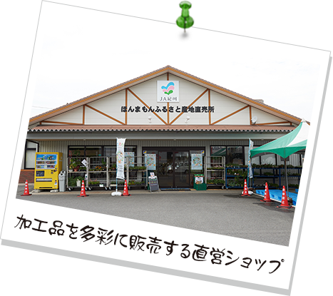 加工品を多彩に販売する直営ショップ