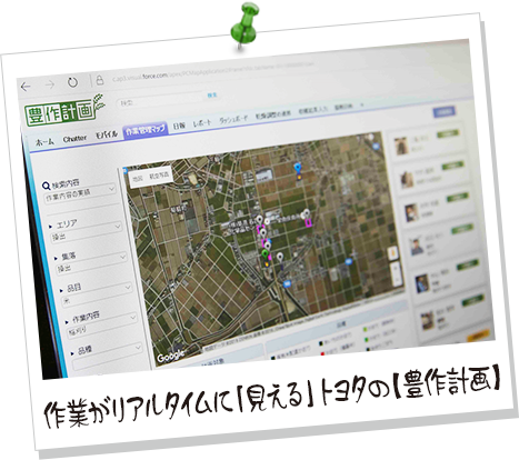 作業がリアルタイムに「見える」トヨタの【豊作計画】